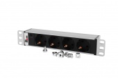 Блок розеток Rem-10 без шнура с инд., 4 Sсhuko, вход IEC 60320 C14, 10 A, алюм., 10" арт. R-10-4S-I-220-Z  купить у официального дистрибьютора в Санкт-Петербурге и Москве с доставкой.