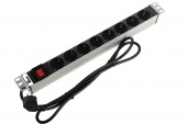 Блок розеток Rem-16 с выкл., 8 Schuko, 16 A, алюм., 19", шнур 3 м арт. R-16-8S-V-440-3  купить у официального дистрибьютора в Санкт-Петербурге и Москве с доставкой.