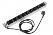 Блок розеток Rem-16 с инд., 9 Schuko, 16 A, алюм., 19", шнур 1,8 м арт. R-16-9S-I-440-1.8  купить у официального дистрибьютора в Санкт-Петербурге и Москве с доставкой.