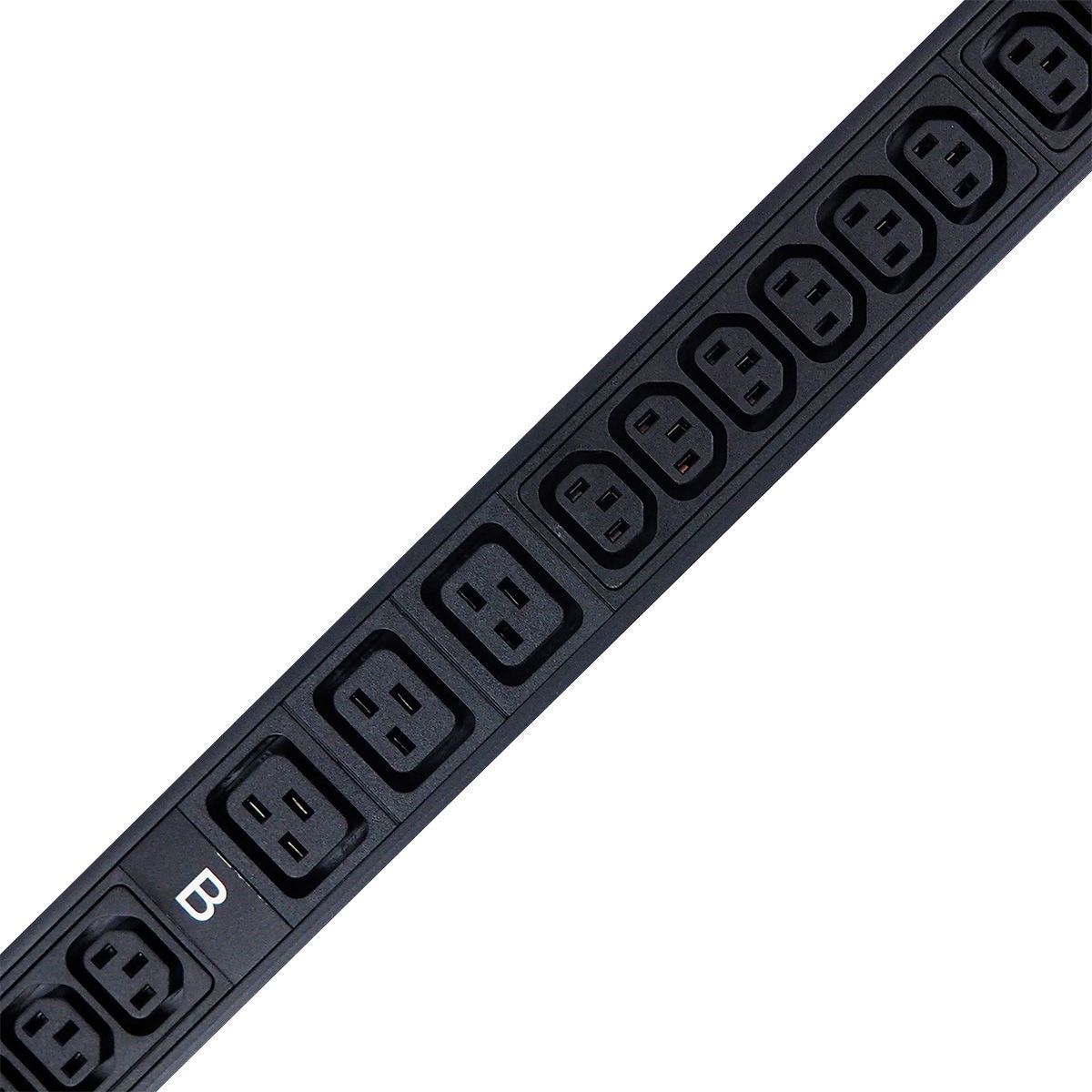 Блок распределения питания BNH B800.M, IEC С13 х36, IEC С19 х6, шнур 3м, 1571х52х44,4 мм(ВхШхГ), 32А, 1ф, вход IEC 309 32A 2P+E, чёрный,  арт. B800.M-1x32-36C13-6C19  купить у официального дистрибьютора в Санкт-Петербурге и Москве с доставкой.