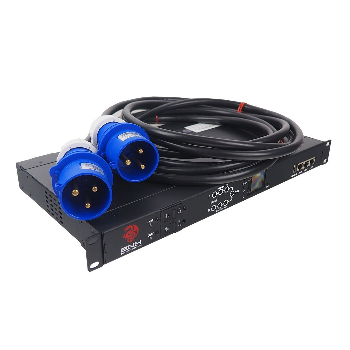 АВР BNH B800.MA, IEC 60320 С13 х 8, IEC 60320 С19 х 2, вход IEC 309 32A 2P+E, шнур 3 м, 44,5х484х250 мм (ВхШхГ), 32А, 1ф, чёрный, 2 входа  арт. B800.MA-2x1х32-8C13-2C19  купить у официального дистрибьютора в Санкт-Петербурге и Москве с доставкой.
