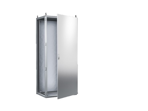 Шкаф TS8, 800х2000х800 с  передней металлической дверью, задней панелью и установленной монтажной панелью, цвет RAL 7035, IP 55 Rittal артикул 8808500 Риттал, фото на Овертайм