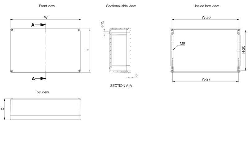 Корпус из полиэстера 160X360X90 MM  арт. MGRP163609GE  купить у официального дистрибьютора в Санкт-Петербурге и Москве с доставкой.