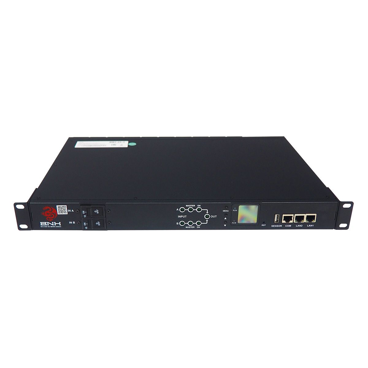 АВР BNH B800.MAS, IEC 60320 С13 х 10, вход IEC 320 C20, 44,5х484х330 мм (ВхШхГ), 16А, 1ф, автомат, чёрный, переключаемый  арт. B800.MAS-2x1х16-10C13  купить у официального дистрибьютора в Санкт-Петербурге и Москве с доставкой.