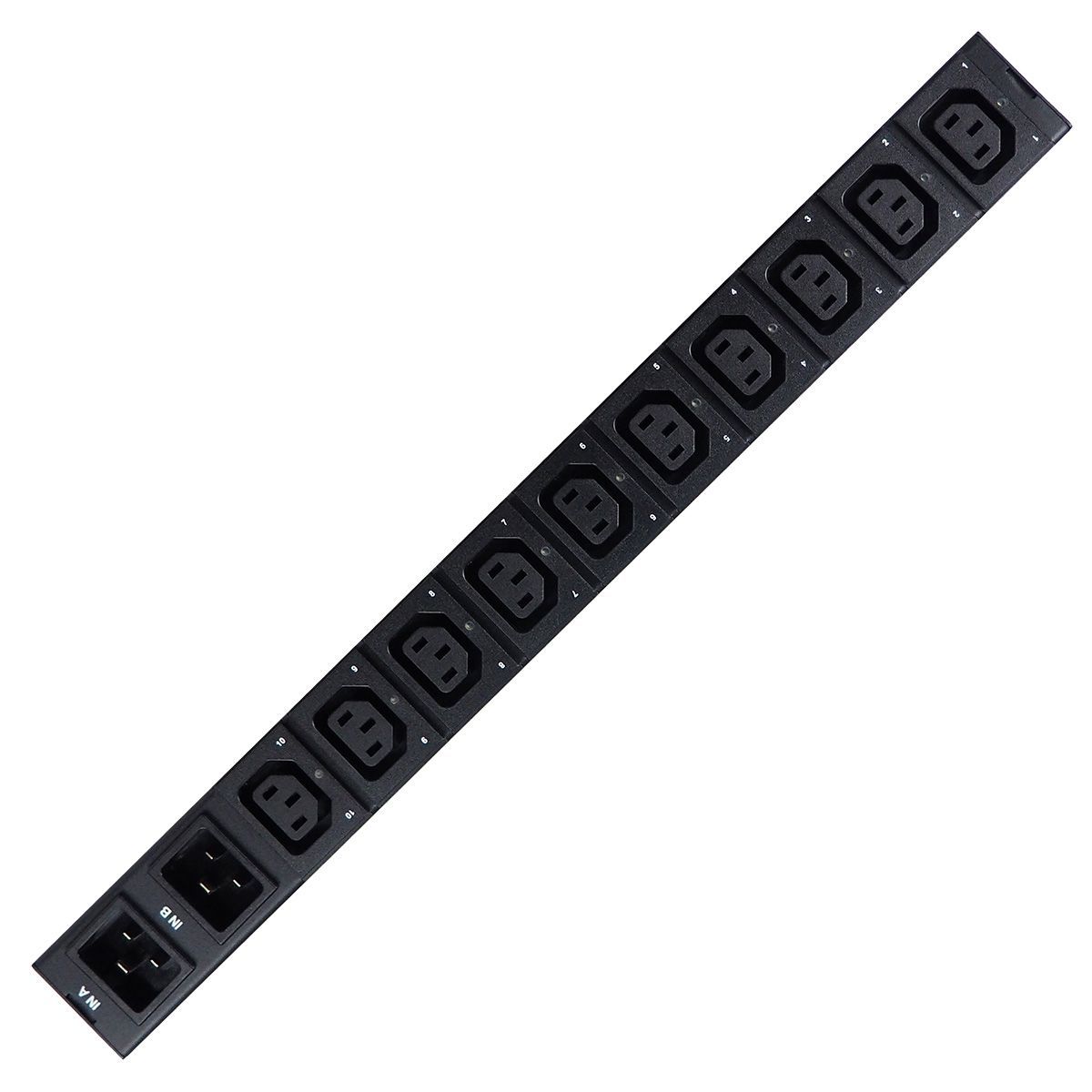 АВР BNH B800.MAS, IEC 60320 С13 х 10, вход IEC 320 C20, 44,5х484х330 мм (ВхШхГ), 16А, 1ф, автомат, чёрный, переключаемый  арт. B800.MAS-2x1х16-10C13  купить у официального дистрибьютора в Санкт-Петербурге и Москве с доставкой.
