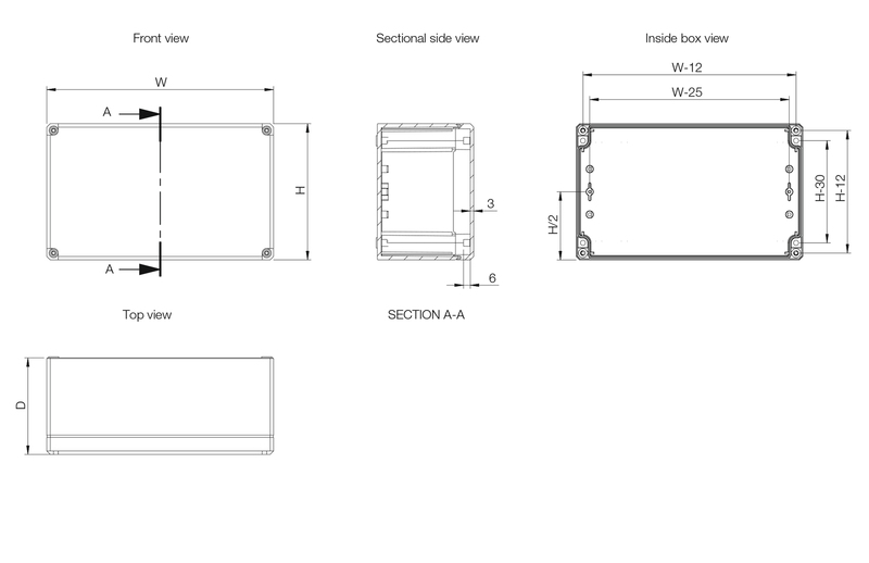 ABSBOX GREY COV 230X300X111  арт. DABP233011GE  купить у официального дистрибьютора в Санкт-Петербурге и Москве с доставкой.